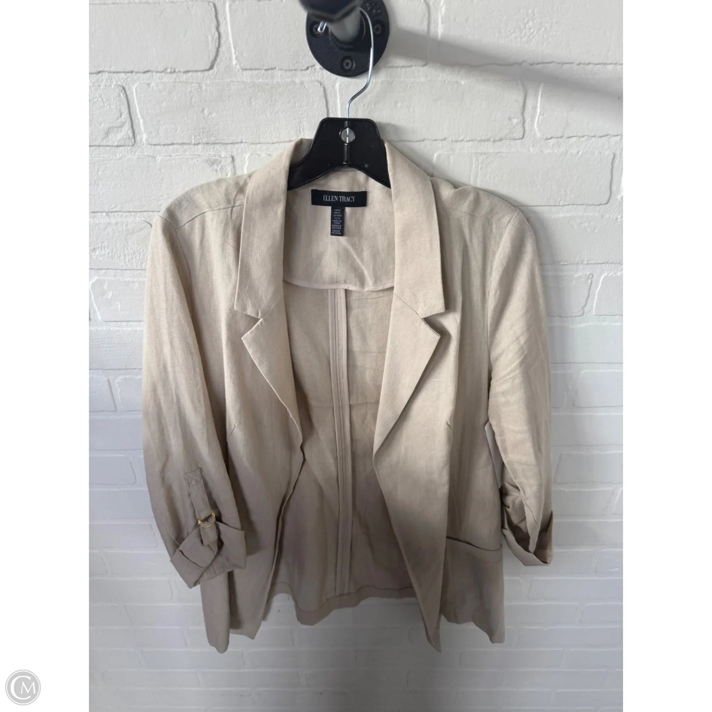 Blazer By Ellen Tracy In Tan, Size: M