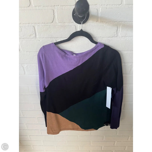 Sweater By Chicos In Black & Purple, Size: S