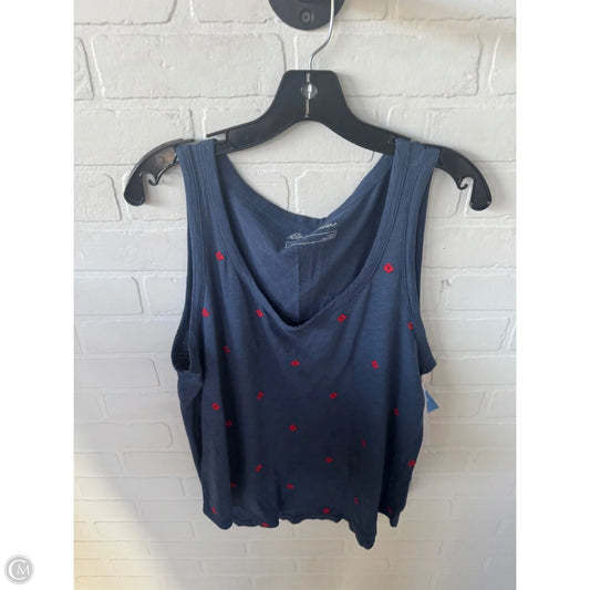 Top Sleeveless By Eddie Bauer In Blue & Red, Size: L