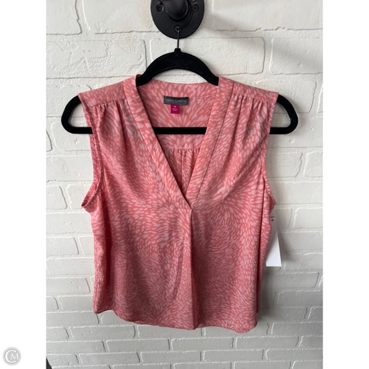 Blouse Sleeveless By Vince Camuto In Orange & Pink, Size: M