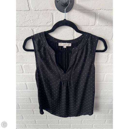 Blouse Sleeveless By Loft In Black & White, Size: S