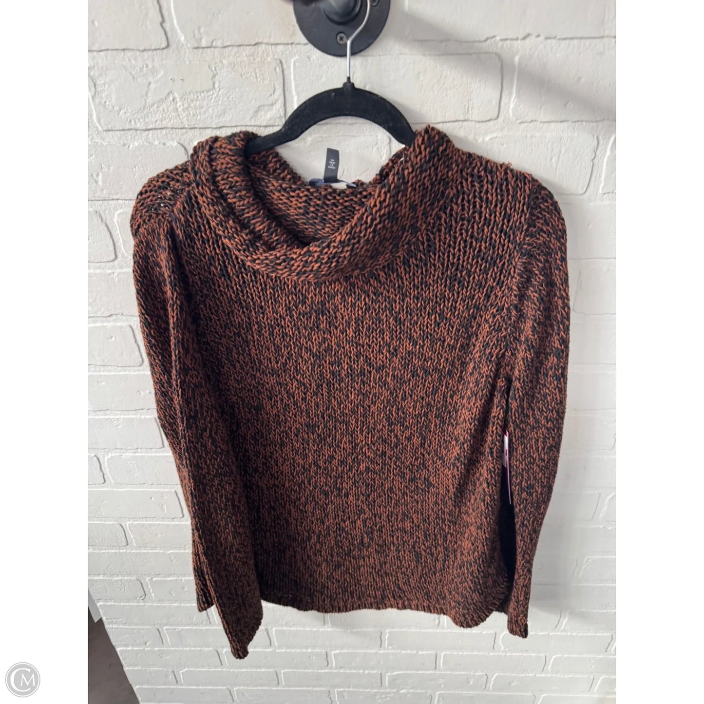 Sweater By Eileen Fisher In Black & Brown, Size: L