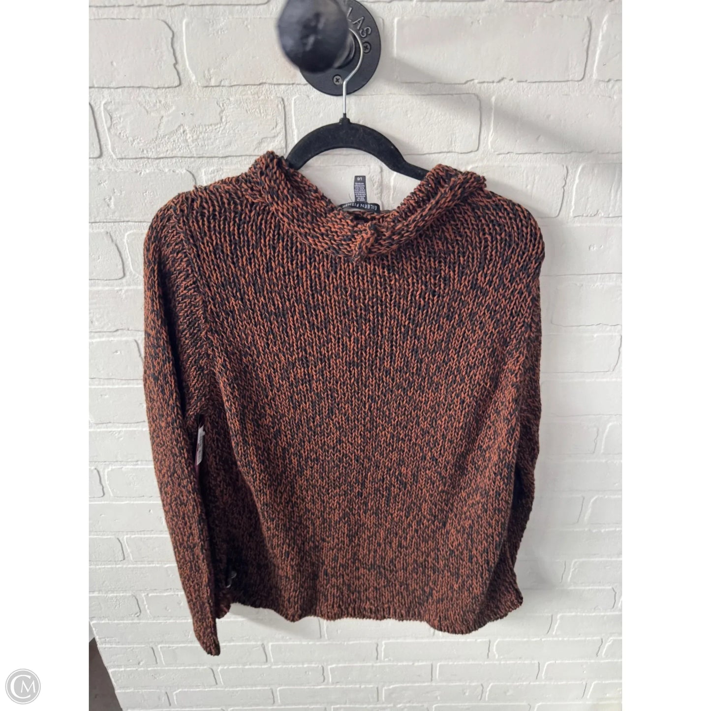 Sweater By Eileen Fisher In Black & Brown, Size: L