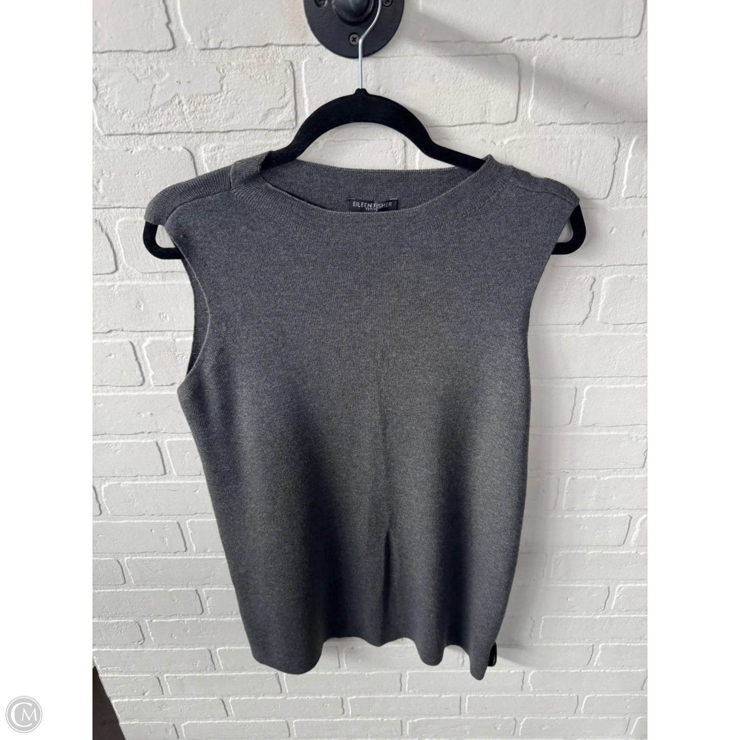 Vest Sweater By Eileen Fisher In Grey, Size: Mp