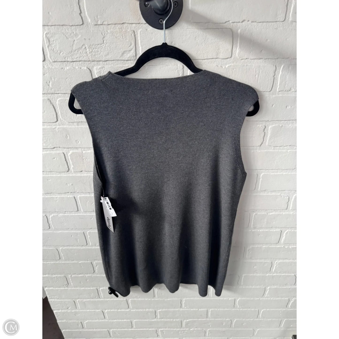 Vest Sweater By Eileen Fisher In Grey, Size: Mp