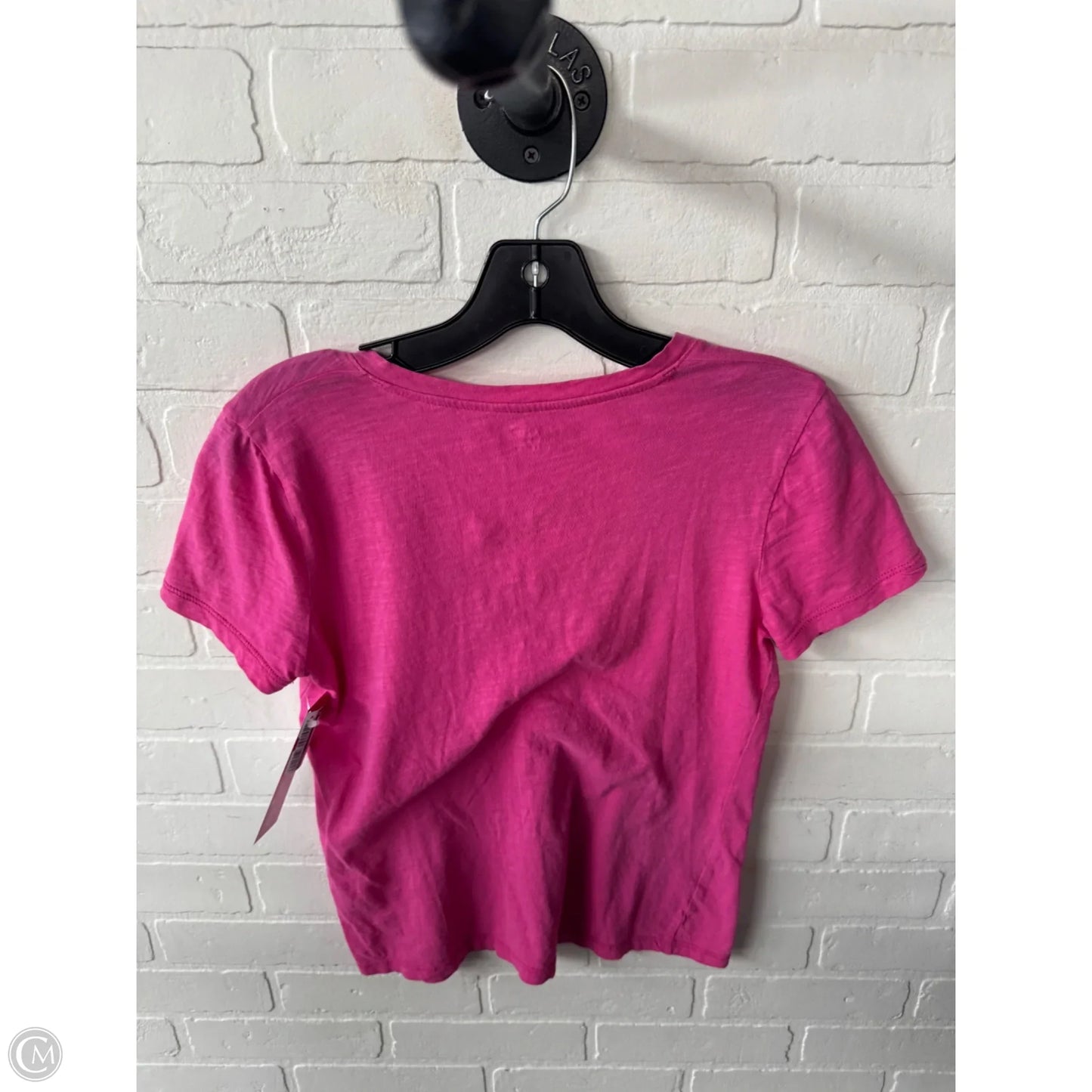 Top Short Sleeve Basic By Madewell In Pink, Size: S