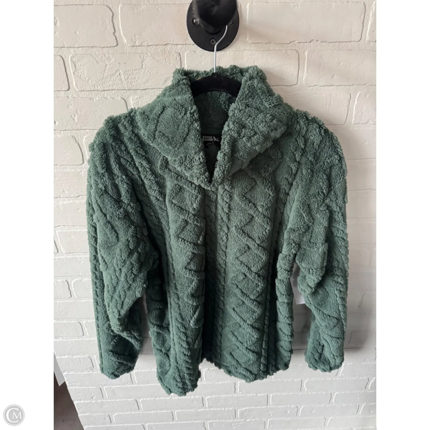 Sweatshirt Collar By Eddie Bauer In Green, Size: S