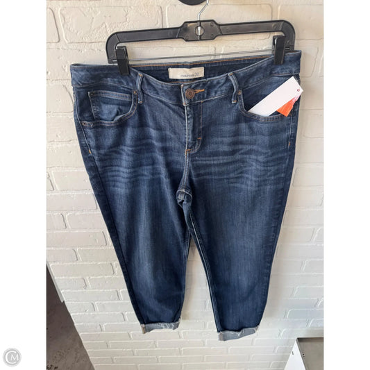 Jeans Straight By Maurices In Blue Denim, Size: 14