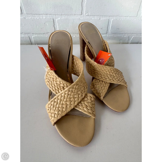 Sandals Heels Block By Paige In Cream, Size: 8.5
