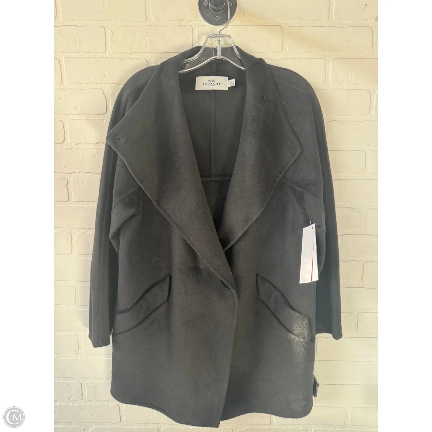 Coat Designer By Coach In Black, Size: S