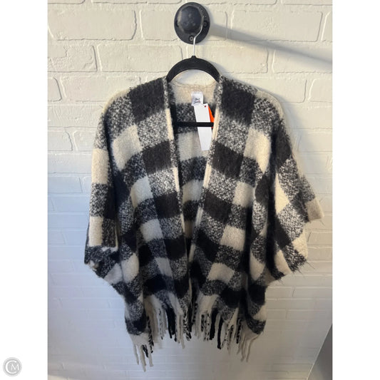 Shawl By Clothes Mentor In Black & Cream, Size: Osfm