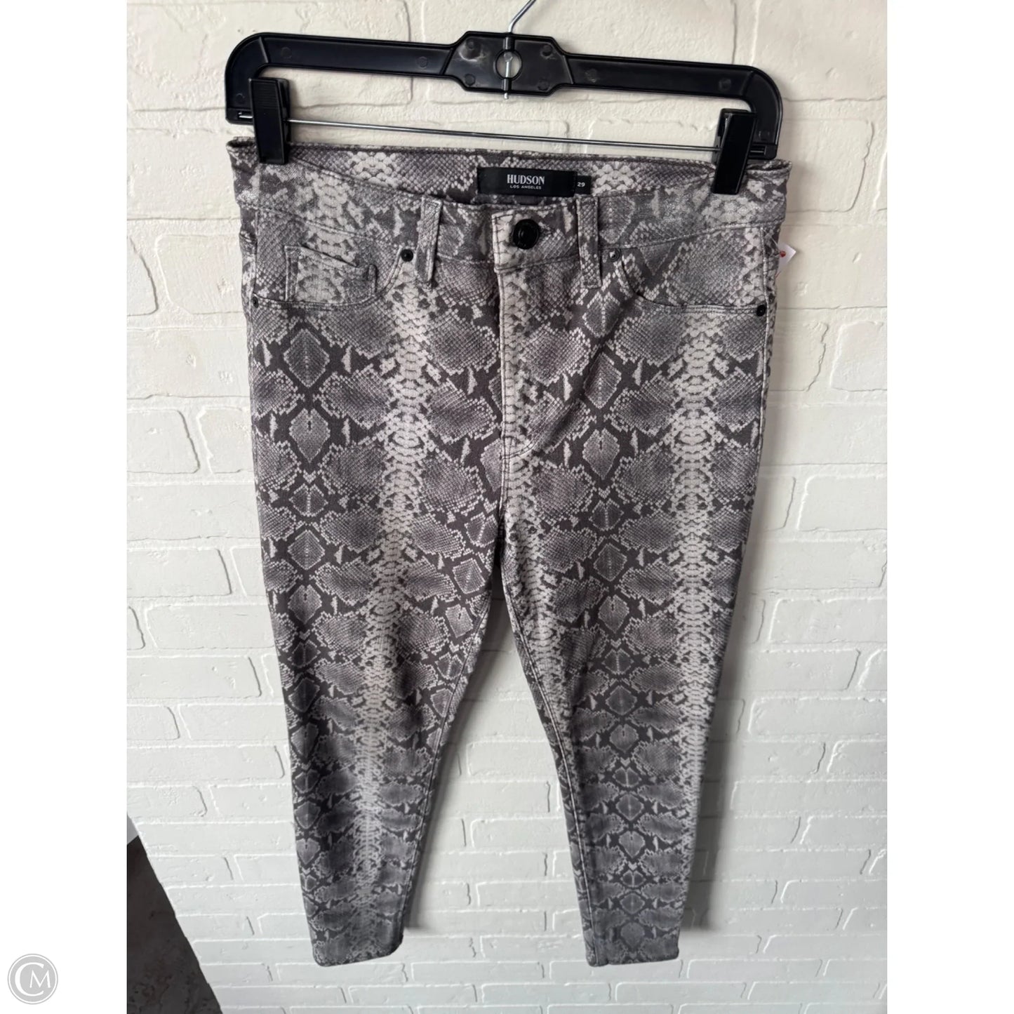 Jeans Skinny By Hudson In Snakeskin Print, Size: 8