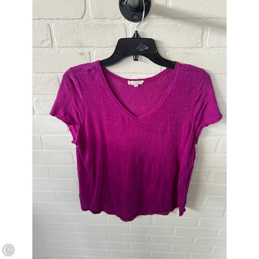 Top Short Sleeve By Eileen Fisher In Purple, Size: L