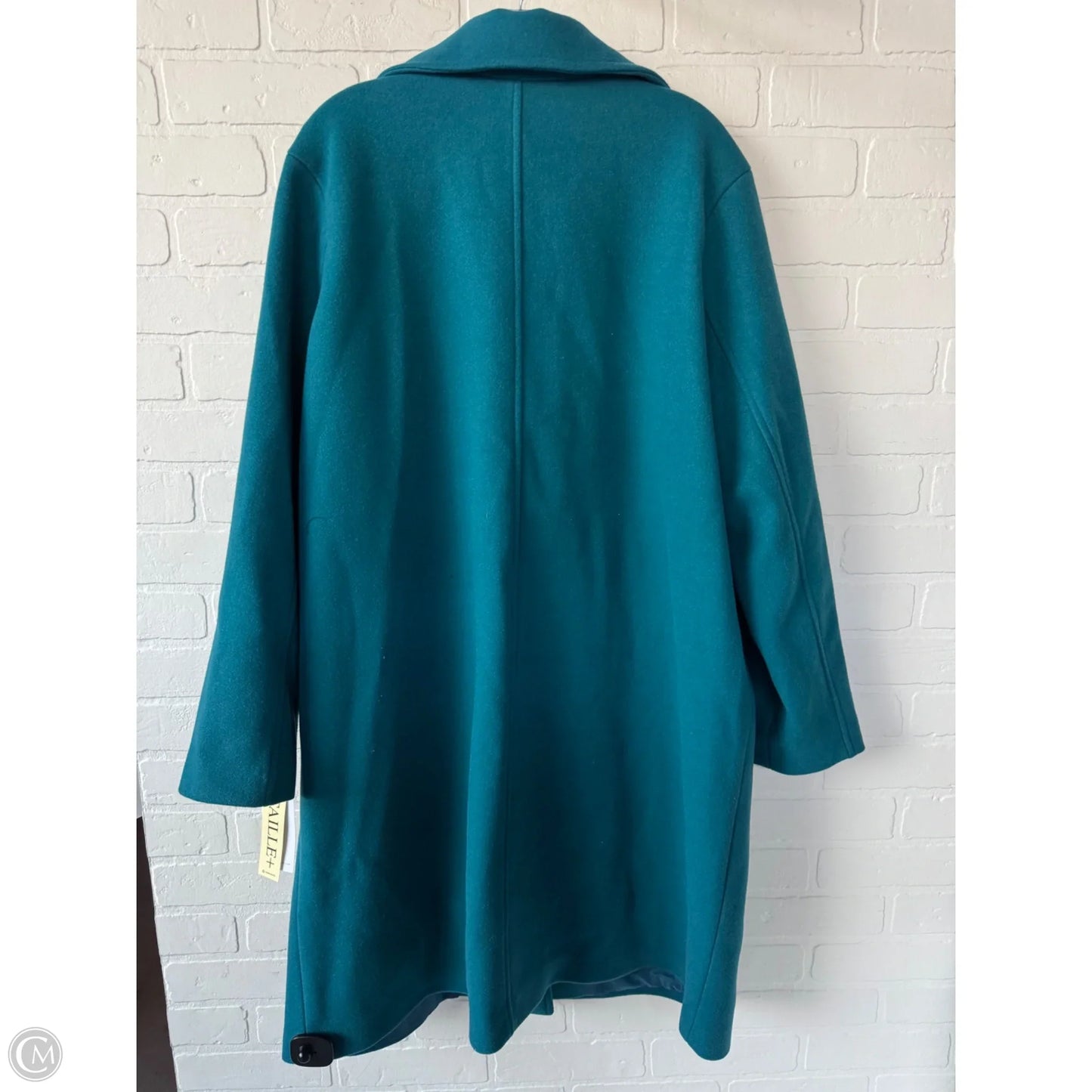 Coat Wool By Bernardo In Teal, Size: 1x