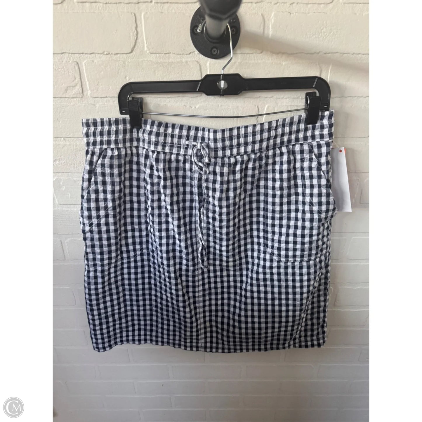 Skirt Mini & Short By Clothes Mentor In Blue & White, Size: 16