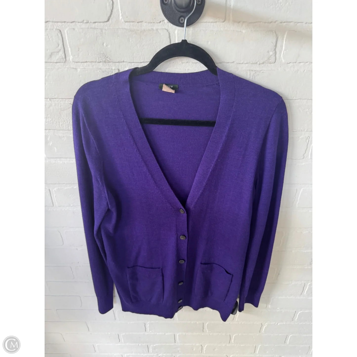 Sweater Cardigan By J. Crew In Purple, Size: M