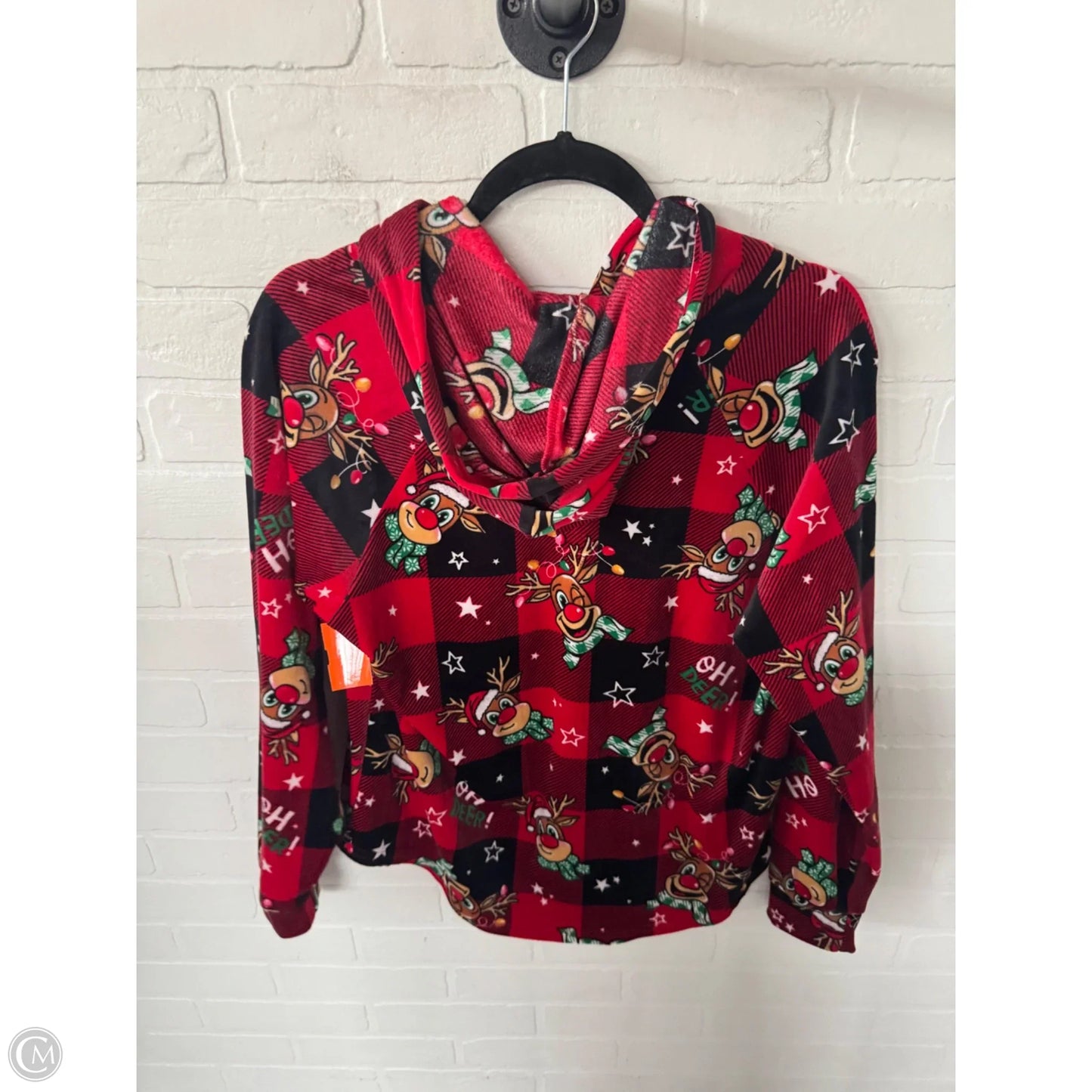 Sweatshirt Hoodie By No Boundaries In Red & Tan, Size: L