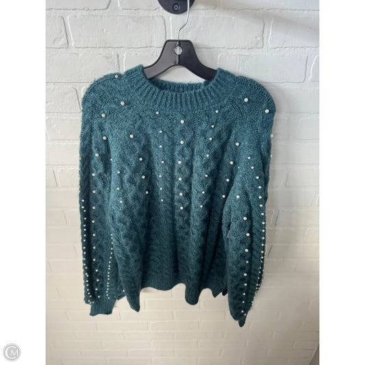 Sweater By Clothes Mentor In Teal, Size: M