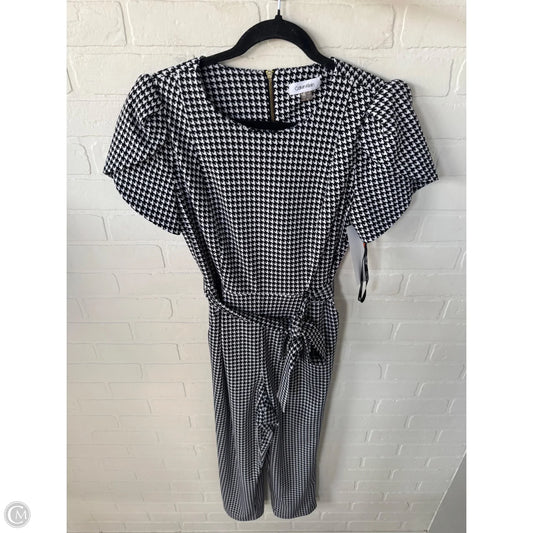 Jumpsuit By Calvin Klein In Black & White, Size: M