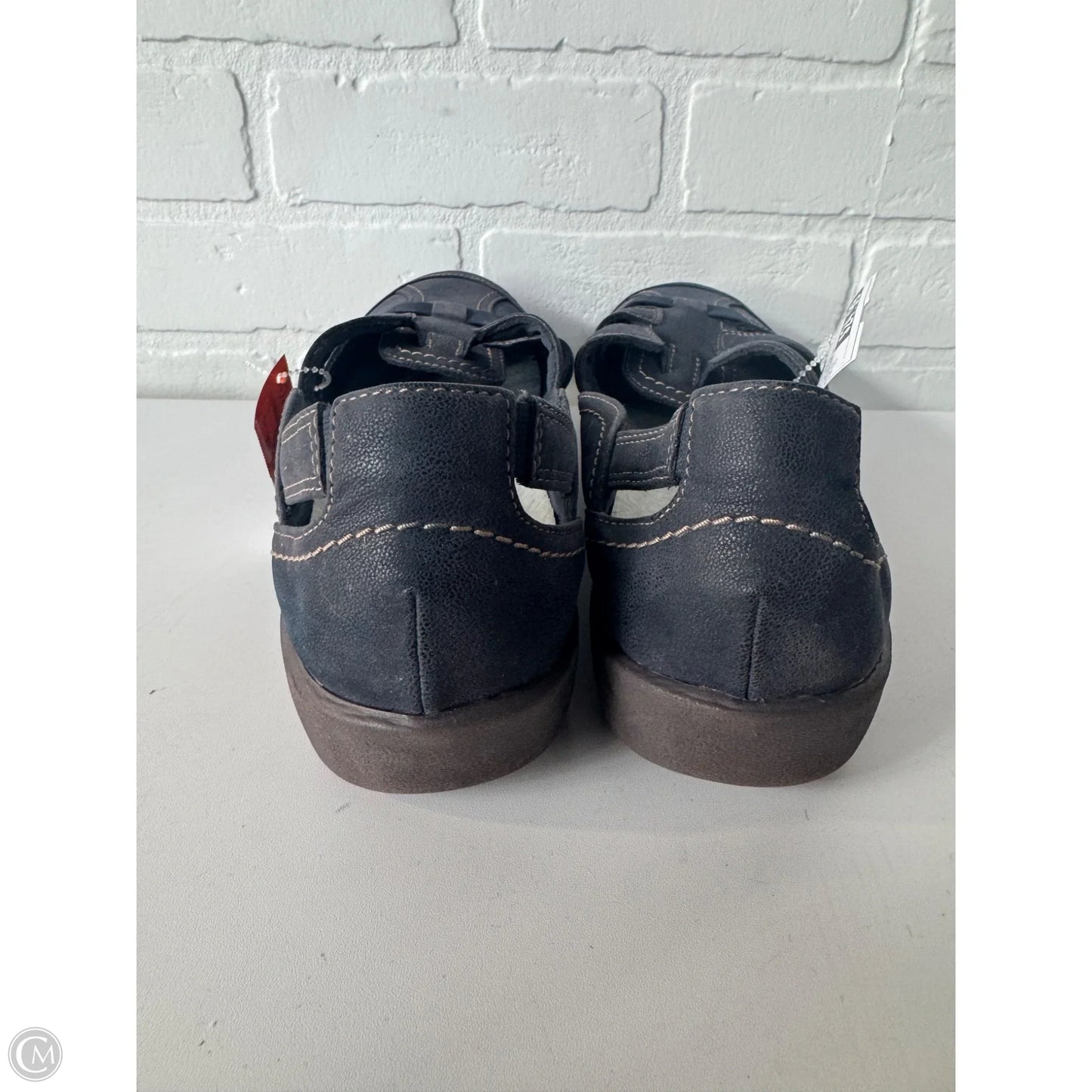 Shoes Flats By Clarks In Blue & Tan, Size: 11