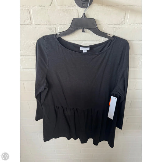 Top 3/4 Sleeve By J. Jill In Black, Size: L