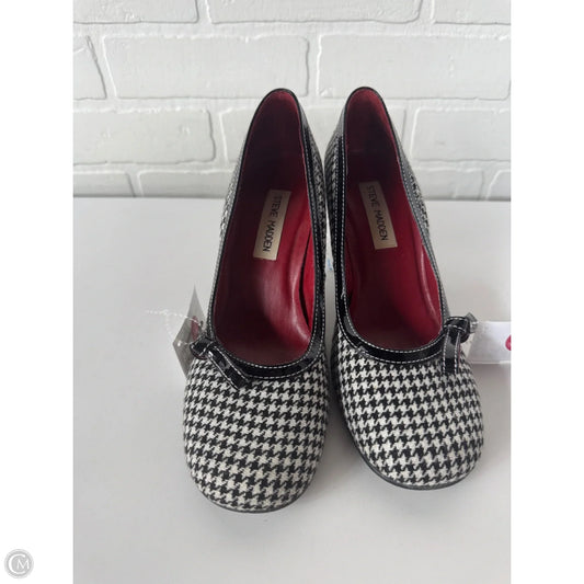 Shoes Heels Stiletto By Steve Madden In Black & White, Size: 8