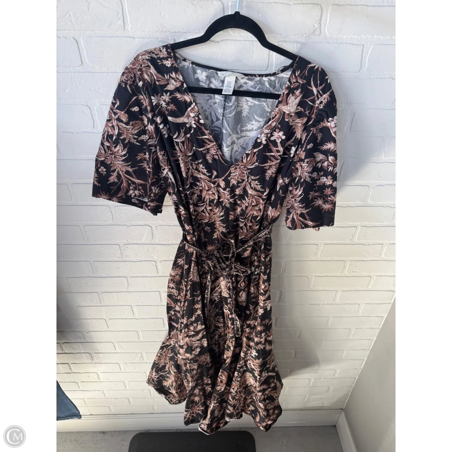 Dress Casual Maxi By H&m In Black & Brown, Size: Xxl