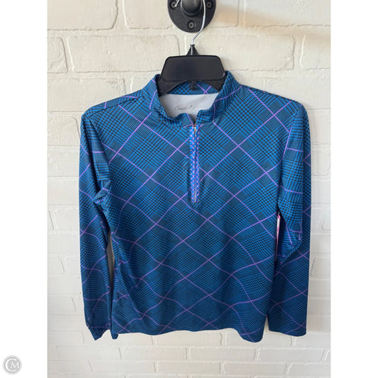 Athletic Top Long Sleeve Collar By Clothes Mentor In Blue & Pink, Size: S
