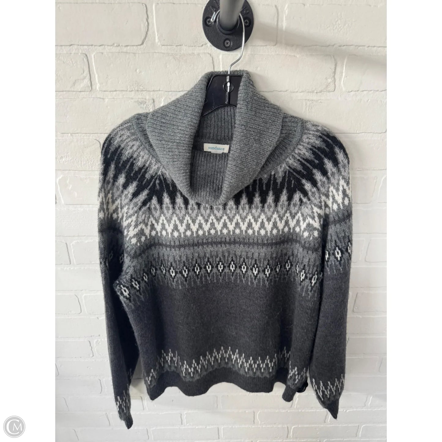 Sweater By Sundance In Grey & White, Size: L