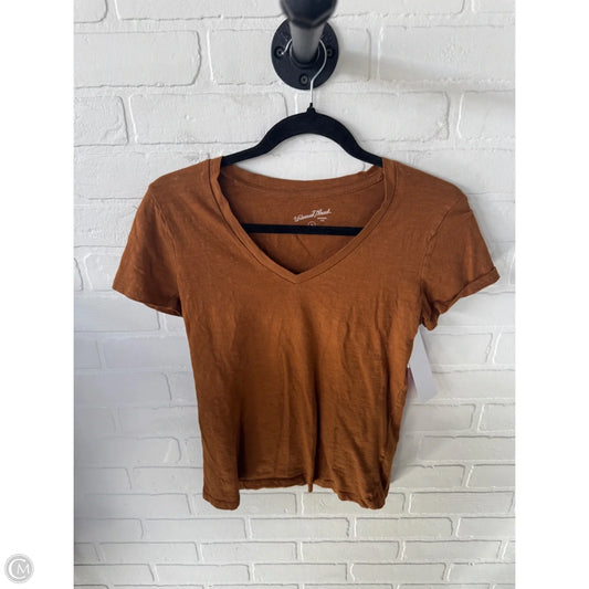 Top Short Sleeve Basic By Universal Thread In Brown, Size: S