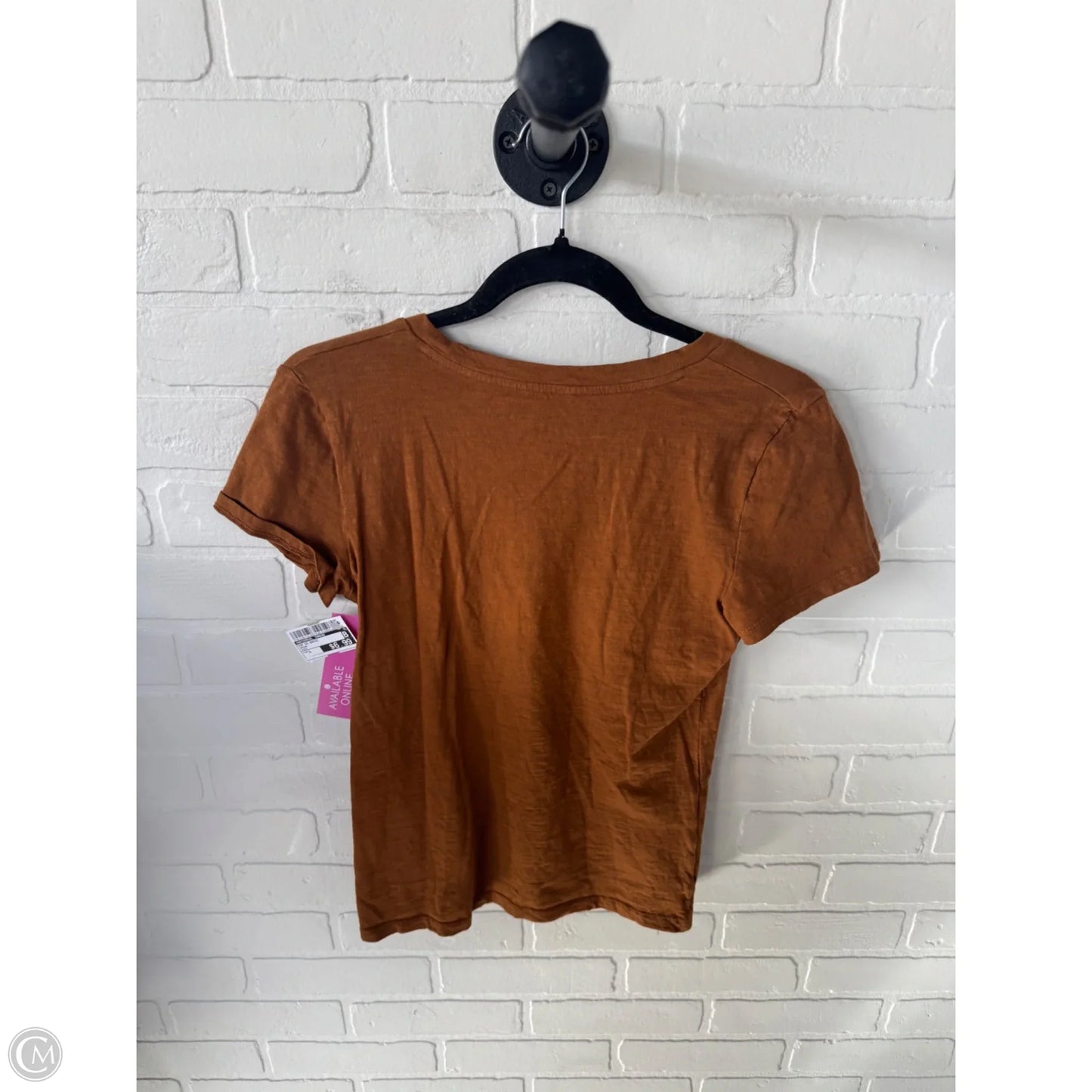 Top Short Sleeve Basic By Universal Thread In Brown, Size: S