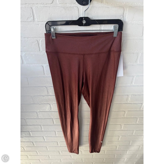 Athletic Leggings By Nike In Bronze, Size: 8