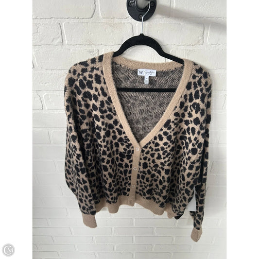 Sweater Cardigan By Jessica Simpson In Animal Print, Size: Xl