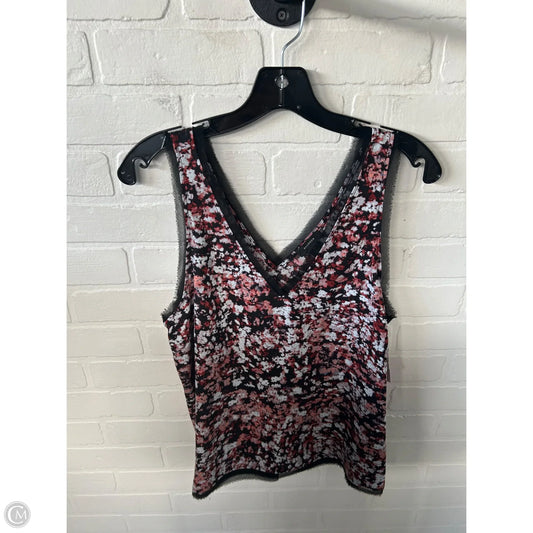Top Sleeveless By Halogen In Black & Red, Size: M