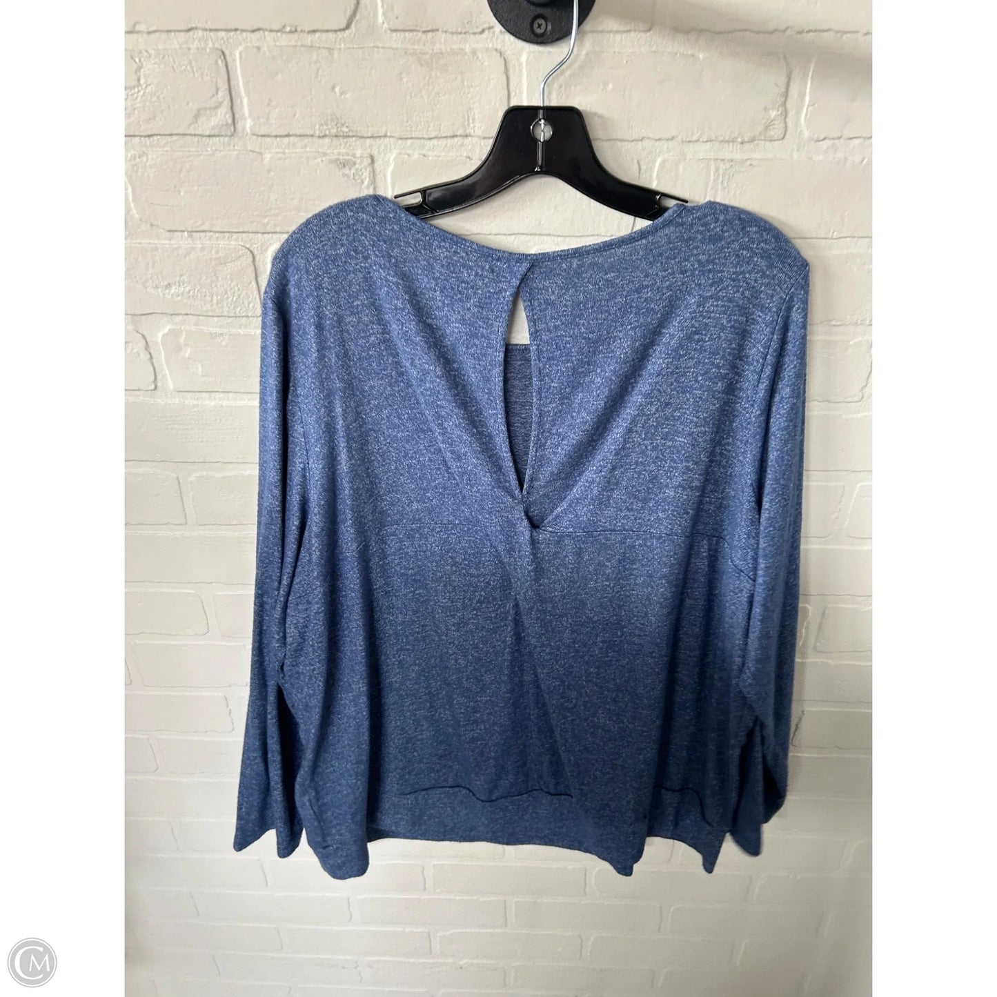 Top Long Sleeve By Chaps In Blue, Size: 2x