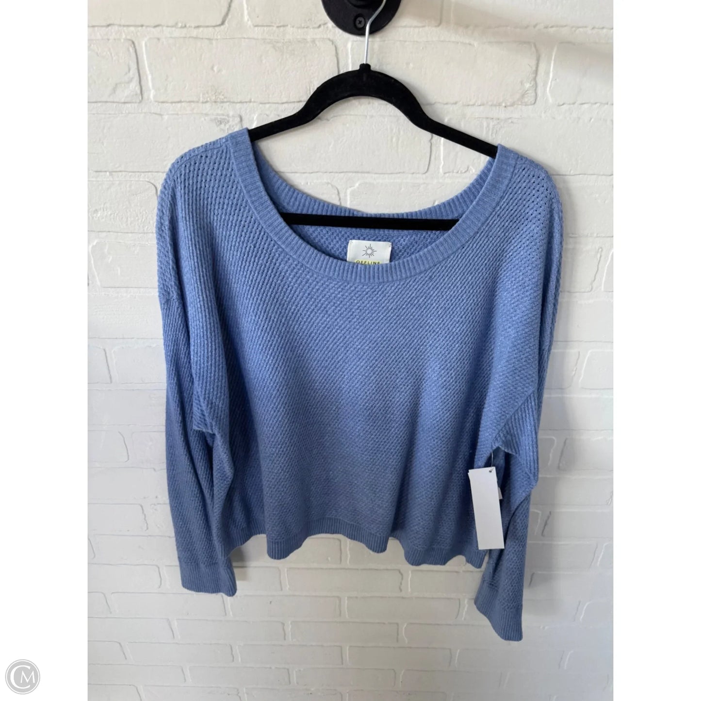 Top Long Sleeve By Offline By Aerie In Blue, Size: L