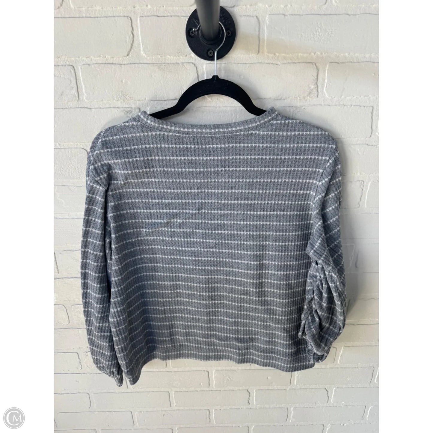 Top 3/4 Sleeve By 1.state In Grey & White, Size: M