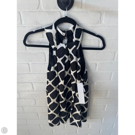 Blouse Sleeveless By Inc In Black & White, Size: M