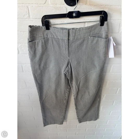 Pants Cropped By Loft In Grey & White, Size: 12