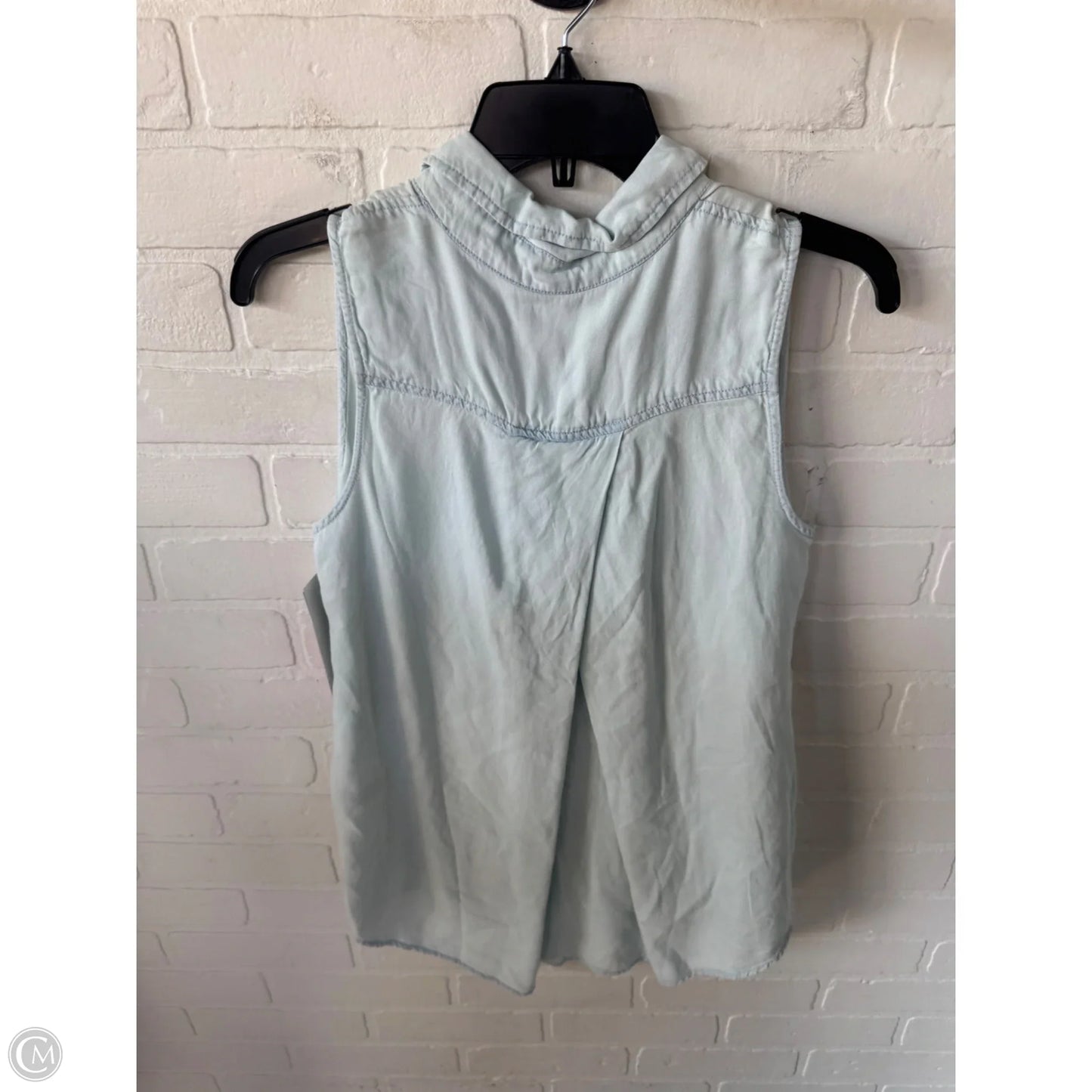 Top Sleeveless By Workshop In Blue, Size: M
