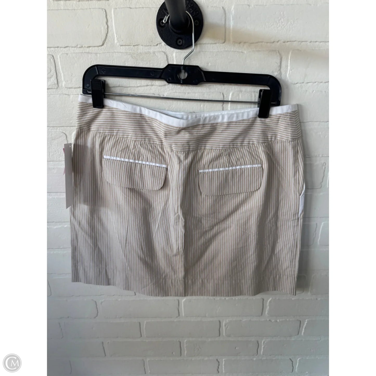 Skirt Mini & Short By Banana Republic In Tan & White, Size: 8