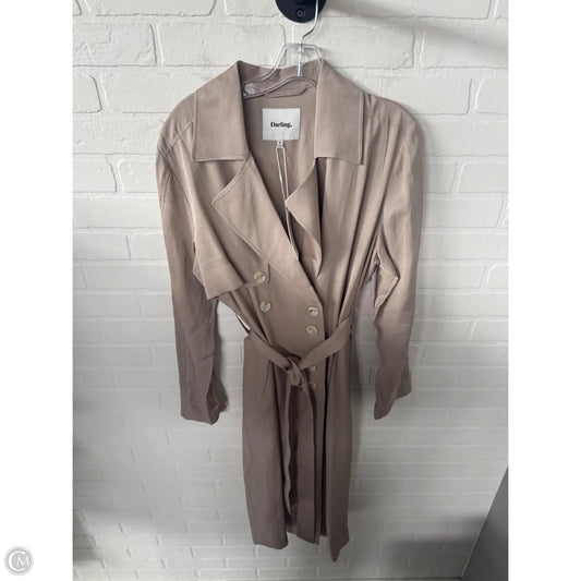 Coat Trench Coat By Cmb In Tan, Size: M