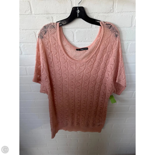 Sweater Short Sleeve By Maurices In Orange, Size: 2x