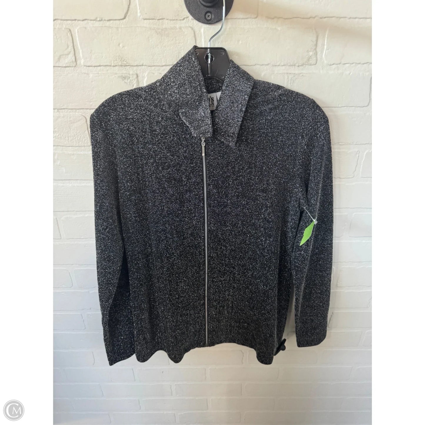 Jacket Other By Chicos In Black & Silver, Size: S