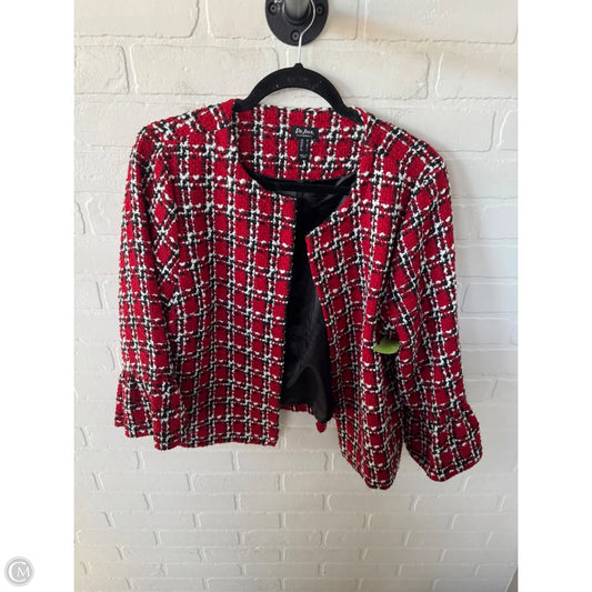Blazer By Clothes Mentor In Red & White, Size: M