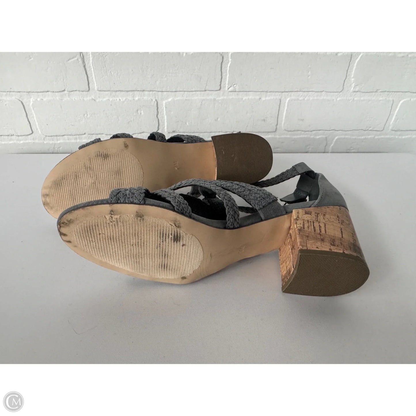Sandals Heels Block By Indigo Rd In Grey, Size: 9