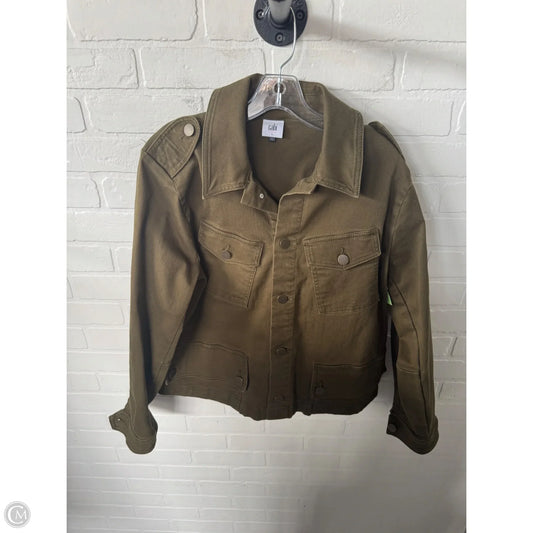 Jacket Denim By Cabi In Green Denim, Size: L