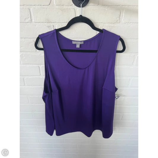 Top Sleeveless By Jessica London In Purple, Size: 1x