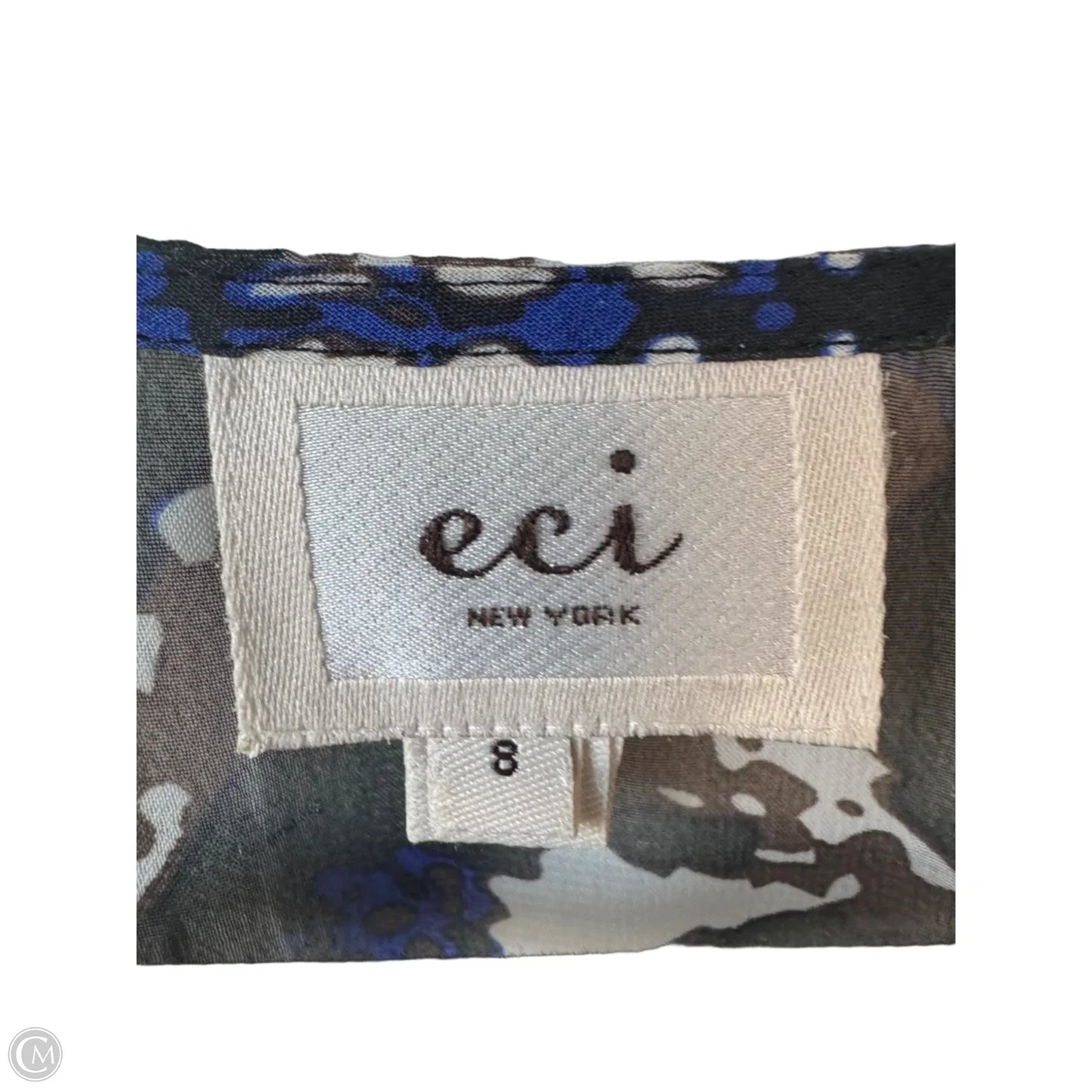 Top Short Sleeve By Eci In Blue & Green, Size: M