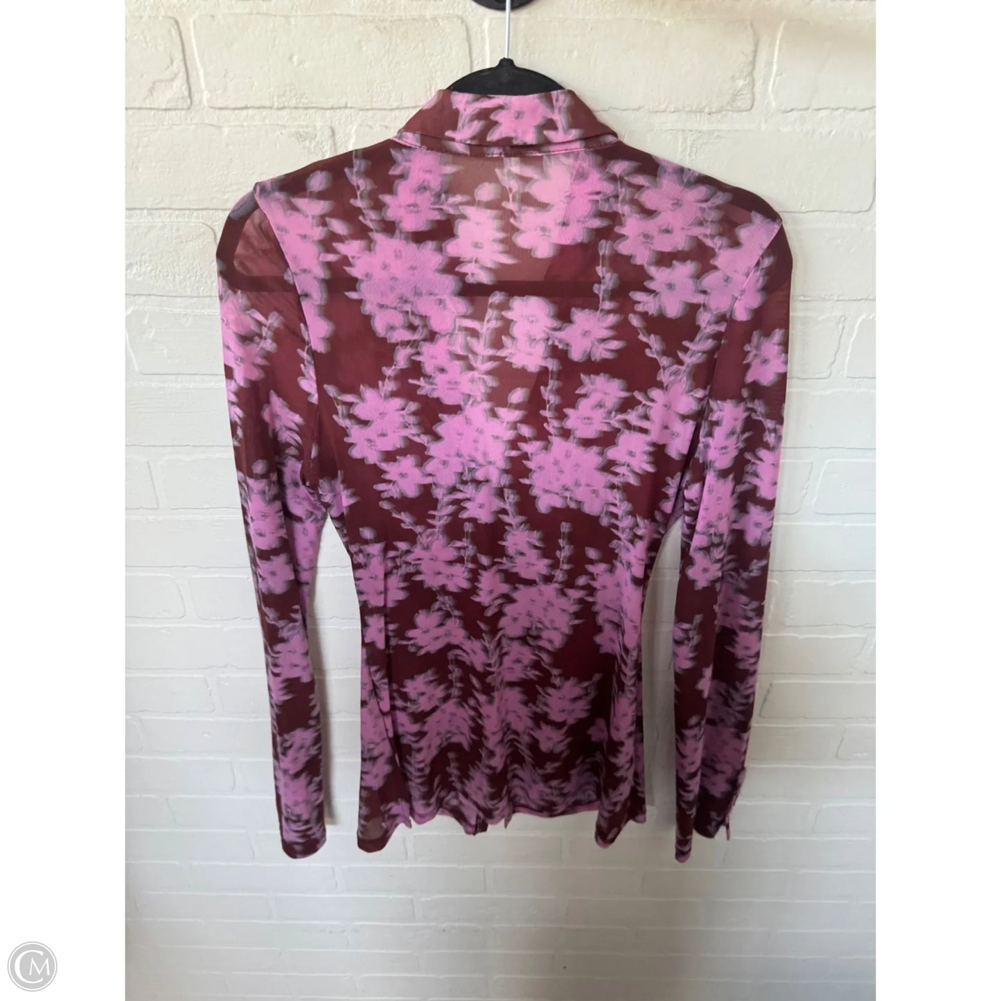 Tunic Long Sleeve By Free People In Brown & Pink, Size: M